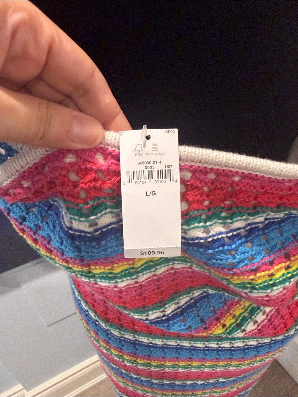 GAP Multicolor Striped Crochet Mini Dress - Picture 4 of 6